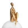 Designerska lampa stołowa dekoracyjna ozdobna kobieca sylwetka złota szklana kula WOMAN ST-6022-C gold Step Into Design
